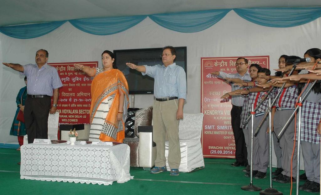 SwachhVidyalaya campaign at KV, New Delhi