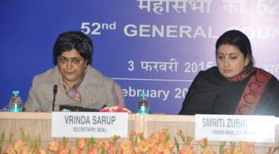 Union HRD Minister Smt Smriti  Irani attending the 52nd General Council Meeting of NCERT at New Delhi on 3rd February 2015