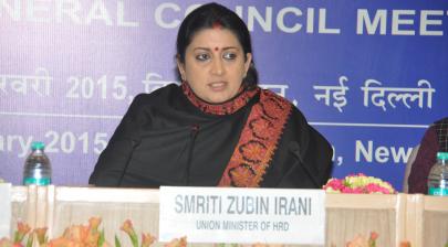 Union HRD Minister Smt Smriti  Irani attending the 52nd General Council Meeting of NCERT at New Delhi on 3rd February 2015