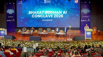 Shri Dharmendra Pradhan addressing at the ‘Bharat Bodhan AI Conclave-2026’